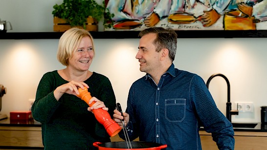 Janet en Daan Appelboom in hun handgemaakte Cavallo keuken