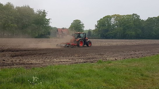 droogte, tractor, trekker, platteland